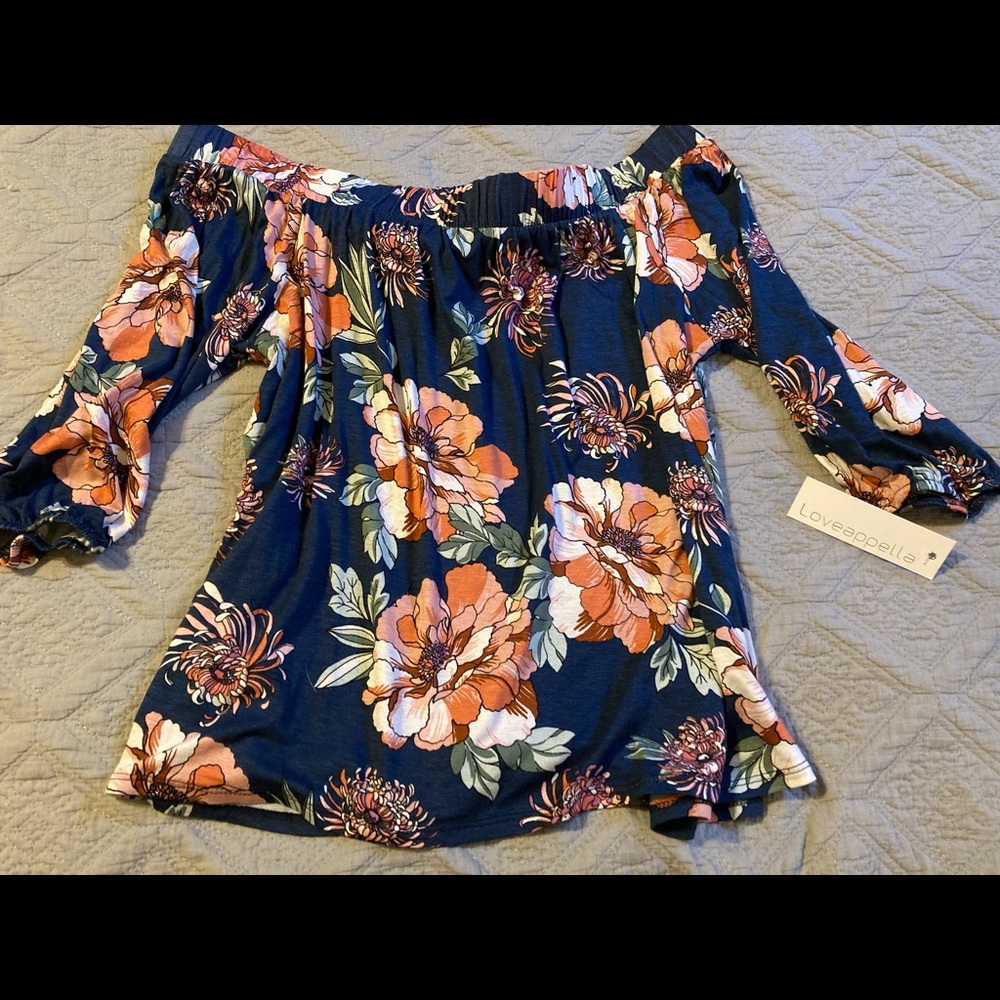 Loveapella off the shoulder shirt